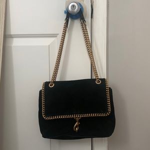 Rebecca Minkoff Suede purse with chain handles